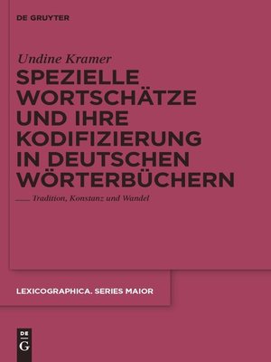 cover image of Spezielle Wortschätze und ihre Kodifizierung in deutschen Wörterbüchern